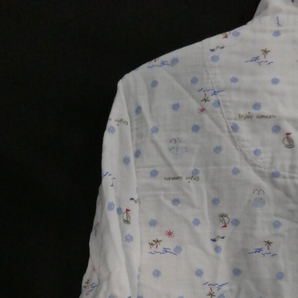 Unbranded | small | White Playful Pattern Long Sleeved Pajama Shirt - Picture 9 of 15